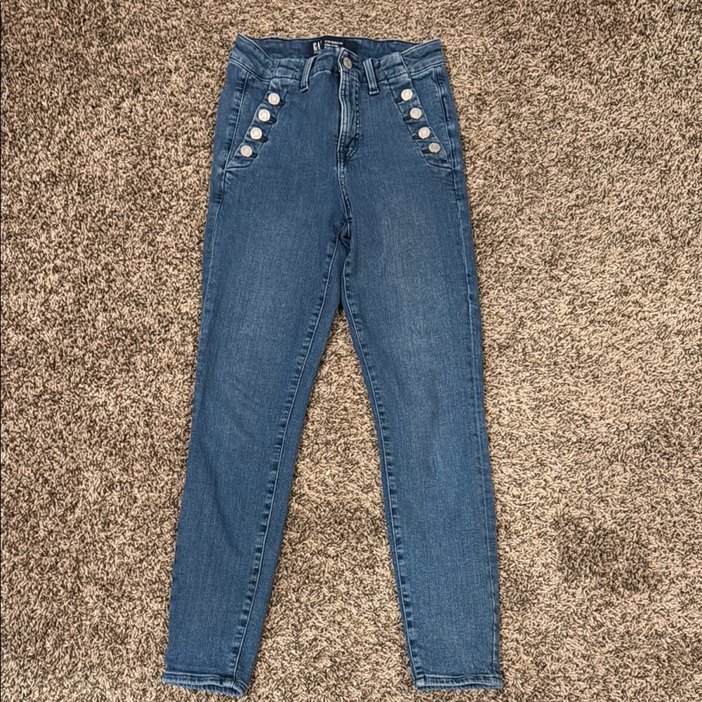Blue High-Waisted Women's Jeans